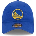 casquette-courbee-bleue-ajustable-9twenty-draft-edition-2023-golden-state-warriors-nba-new-era