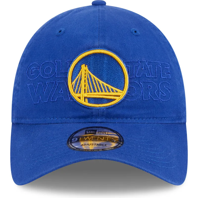 petten-gebogen-blauw-verstelbaar-9twenty-draft-edition-2023-van-golden-state-warriors-nba-van-new-era