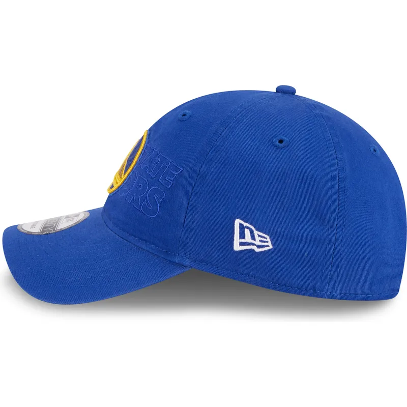 petten-gebogen-blauw-verstelbaar-9twenty-draft-edition-2023-van-golden-state-warriors-nba-van-new-era