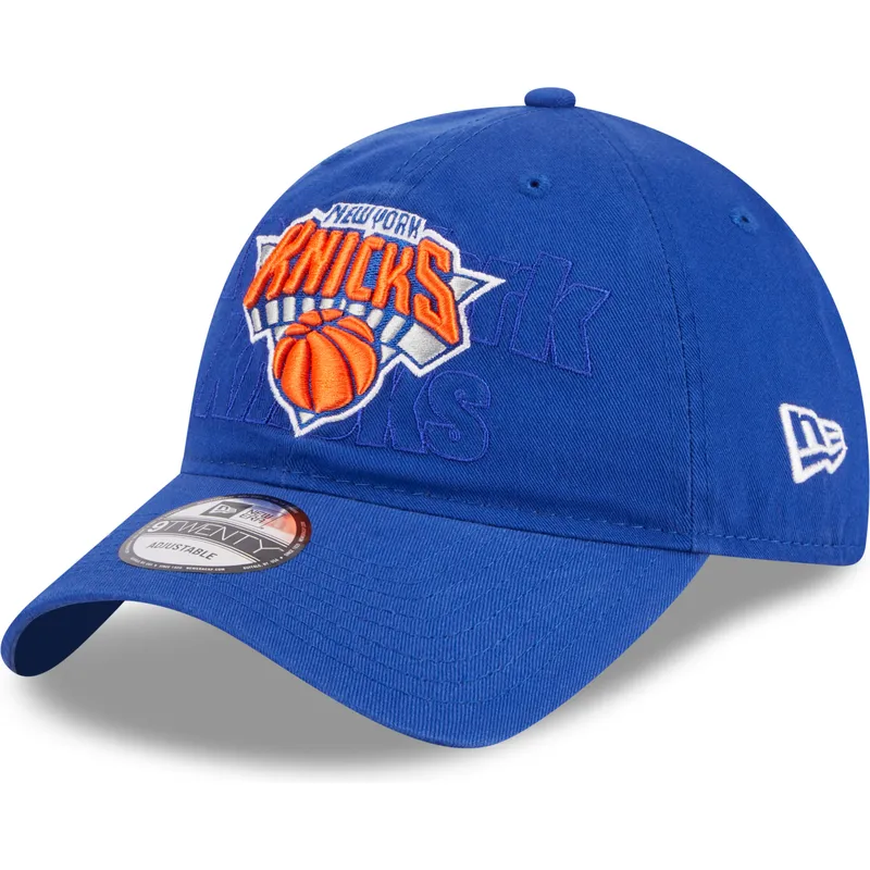 petten-gebogen-blauw-verstelbaar-9twenty-draft-edition-2023-van-new-york-knicks-nba-van-new-era