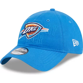 Gorra curva azul ajustable 9TWENTY Draft Edition 2023 de Oklahoma City Thunder NBA de New Era