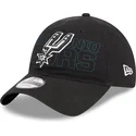 petten-gebogen-zwart-verstelbare-band-9twenty-draft-edition-2023-van-san-antonio-spurs-nba-van-new-era