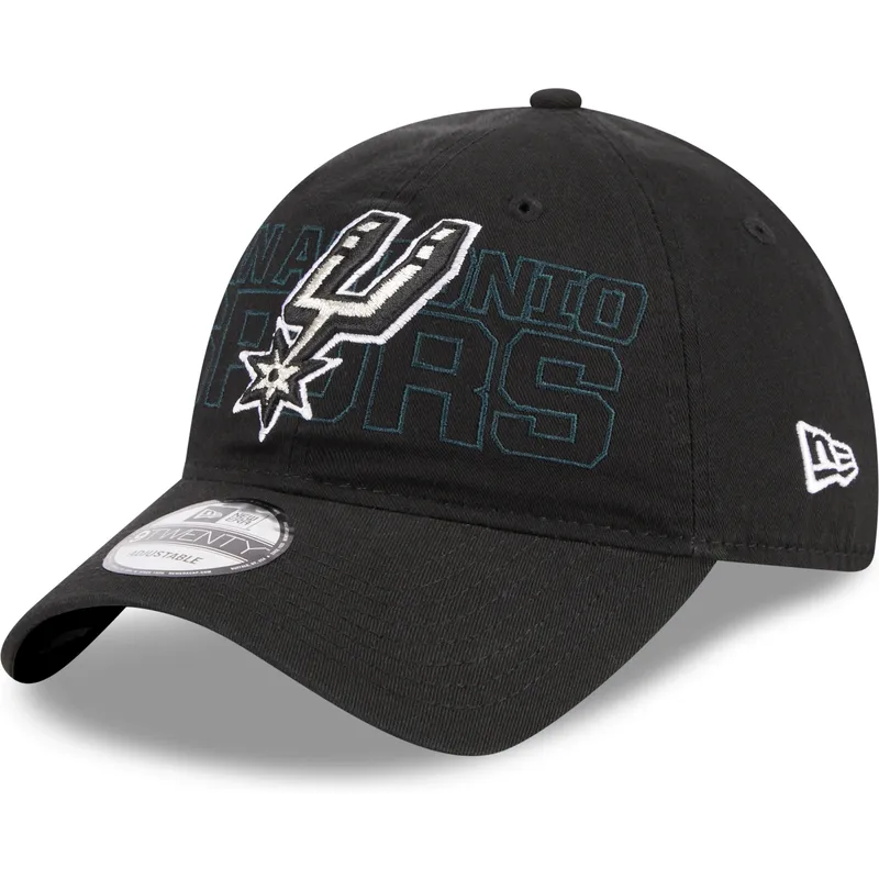 petten-gebogen-zwart-verstelbare-band-9twenty-draft-edition-2023-van-san-antonio-spurs-nba-van-new-era