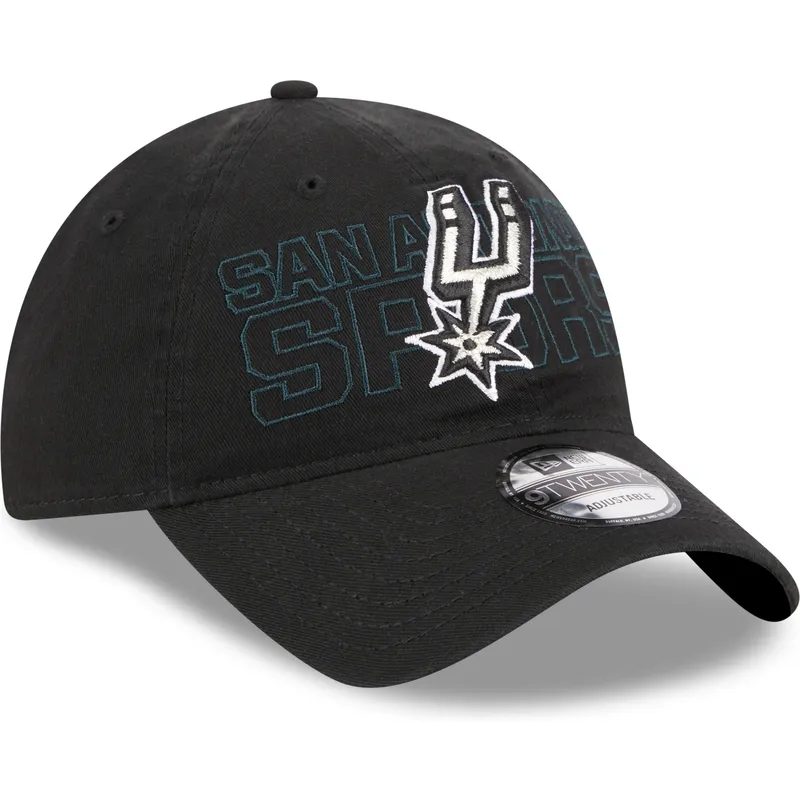 petten-gebogen-zwart-verstelbare-band-9twenty-draft-edition-2023-van-san-antonio-spurs-nba-van-new-era