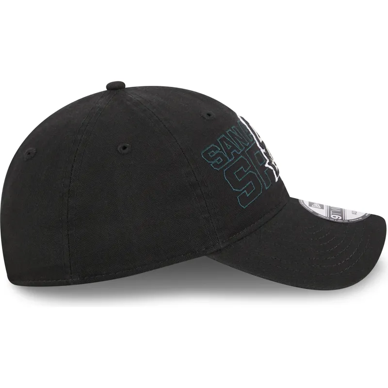 petten-gebogen-zwart-verstelbare-band-9twenty-draft-edition-2023-van-san-antonio-spurs-nba-van-new-era