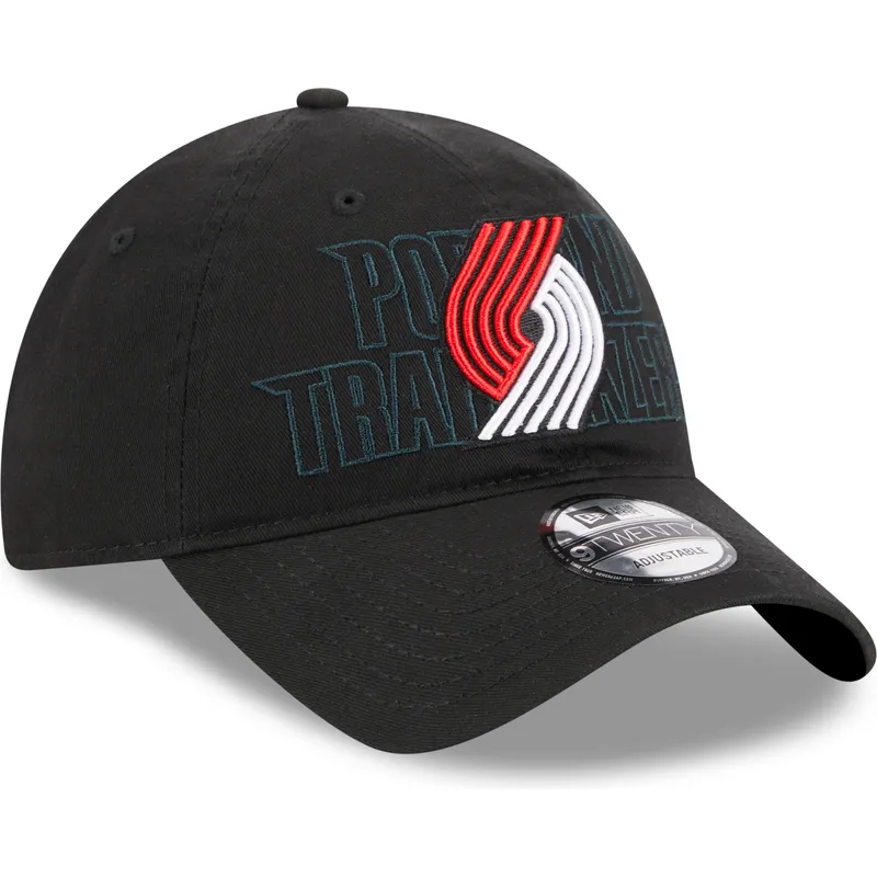 petten-gebogen-zwart-verstelbare-band-9twenty-draft-edition-2023-van-portland-trail-blazers-nba-van-new-era