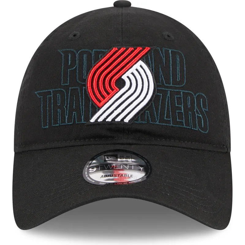 petten-gebogen-zwart-verstelbare-band-9twenty-draft-edition-2023-van-portland-trail-blazers-nba-van-new-era