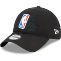 petten-gebogen-zwart-verstelbare-band-9twenty-draft-edition-2023-van-nba-van-new-era