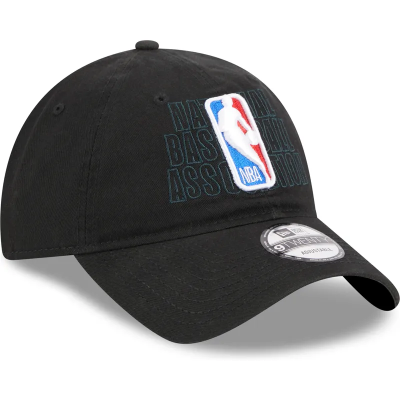 petten-gebogen-zwart-verstelbare-band-9twenty-draft-edition-2023-van-nba-van-new-era