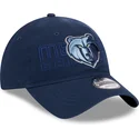 casquette-courbee-bleue-marine-ajustable-9twenty-draft-edition-2023-memphis-grizzlies-nba-new-era