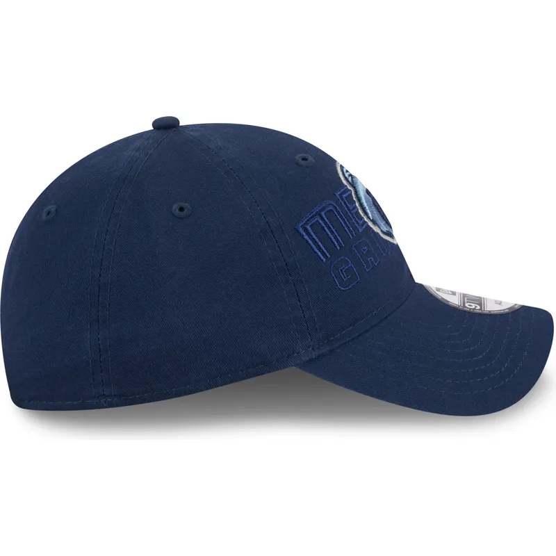 petten-gebogen-marineblauw-verstelbaar-9twenty-draft-edition-2023-van-memphis-grizzlies-nba-van-new-era