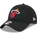 schwarze-verstellbare-9twenty-draft-edition-2023-kappe-von-miami-heat-nba-von-new-era