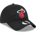 casquette-courbee-noire-ajustable-9twenty-draft-edition-2023-miami-heat-nba-new-era