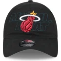 casquette-courbee-noire-ajustable-9twenty-draft-edition-2023-miami-heat-nba-new-era