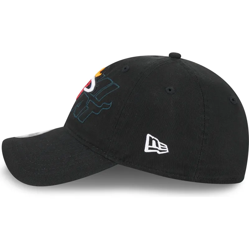 petten-gebogen-zwart-verstelbare-band-9twenty-draft-edition-2023-van-miami-heat-nba-van-new-era