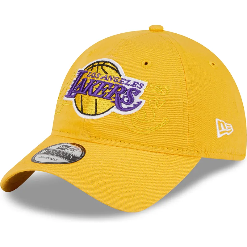 petten-gebogen-geel-verstelbaar-9twenty-draft-edition-2023-van-los-angeles-lakers-nba-van-new-era