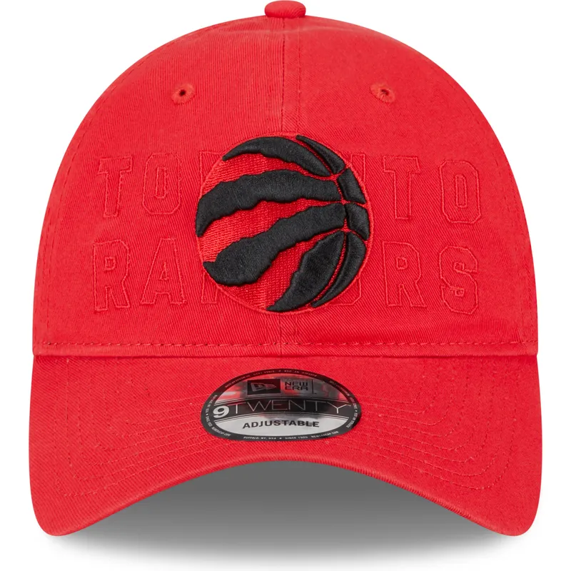 petten-gebogen-rood-verstelbare-band-9twenty-draft-edition-2023-van-toronto-raptors-nba-van-new-era
