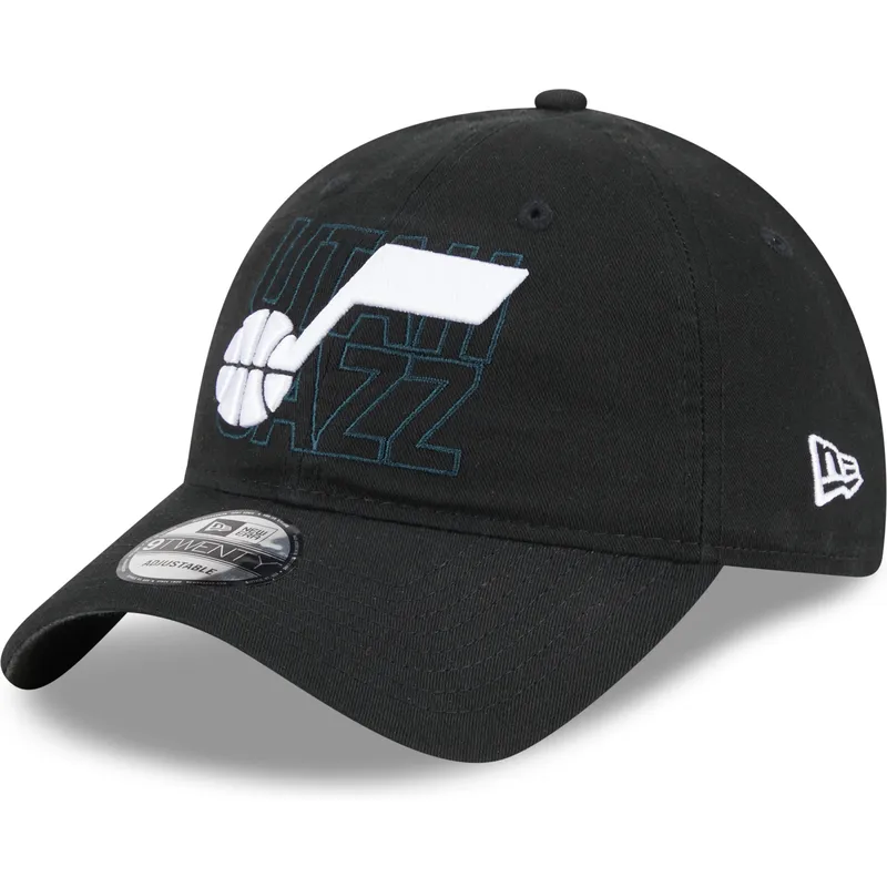 petten-gebogen-zwart-verstelbaar-9twenty-draft-edition-2023-van-utah-jazz-nba-van-new-era