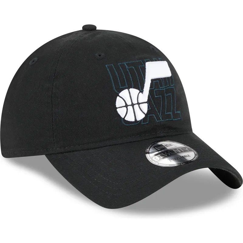 petten-gebogen-zwart-verstelbaar-9twenty-draft-edition-2023-van-utah-jazz-nba-van-new-era