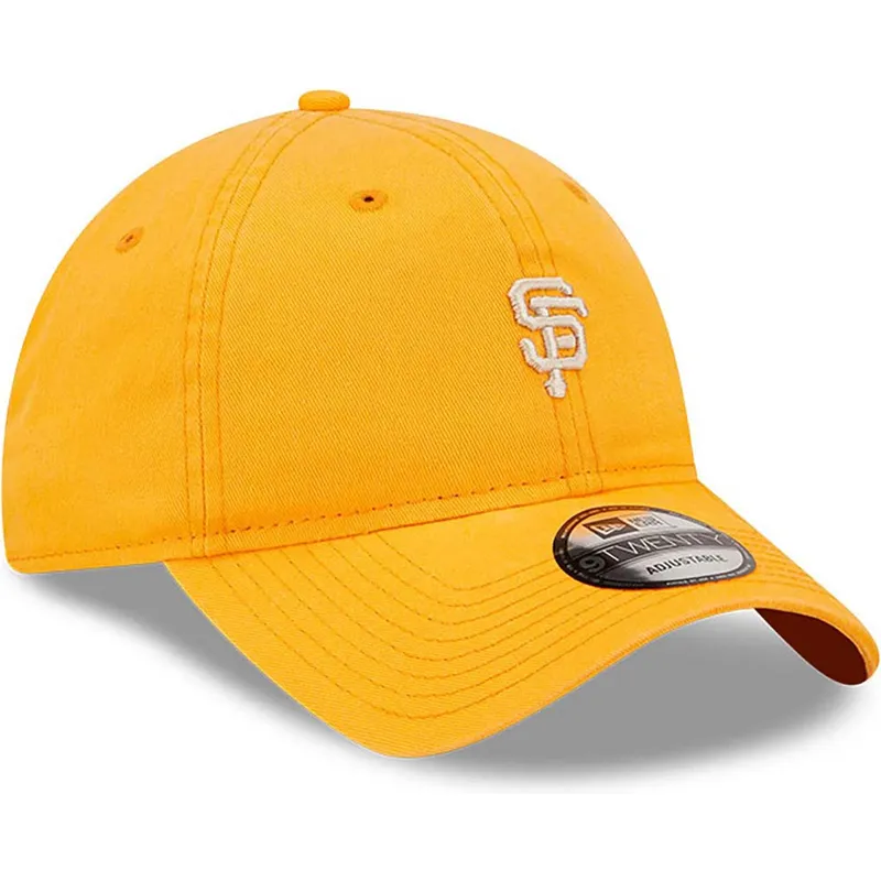 gebogene-orangefarbene-verstellbare-9twenty-mini-logo-kappe-der-san-francisco-giants-mlb-von-new-era