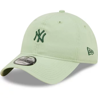 Gorra curva verde claro ajustable con logo verde 9TWENTY Mini Logo de New York Yankees MLB de New Era