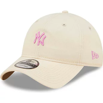 Gorra curva rosa claro ajustable con logo rosa 9TWENTY Mini Logo de New York Yankees MLB de New Era