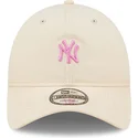 petten-gebogen-roze-verstelbare-band-9twenty-mini-van-new-york-yankees-mlb-van-new-era