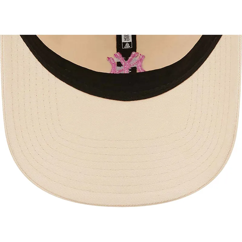 petten-gebogen-roze-verstelbare-band-9twenty-mini-van-new-york-yankees-mlb-van-new-era