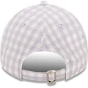 casquette-courbee-violette-claire-ajustable-pour-femme-9twenty-gingham-new-york-yankees-mlb-new-era