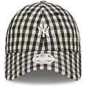 petten-gebogen-zwart-verstelbaar-9twenty-gingham-van-new-york-yankees-mlb-van-new-era