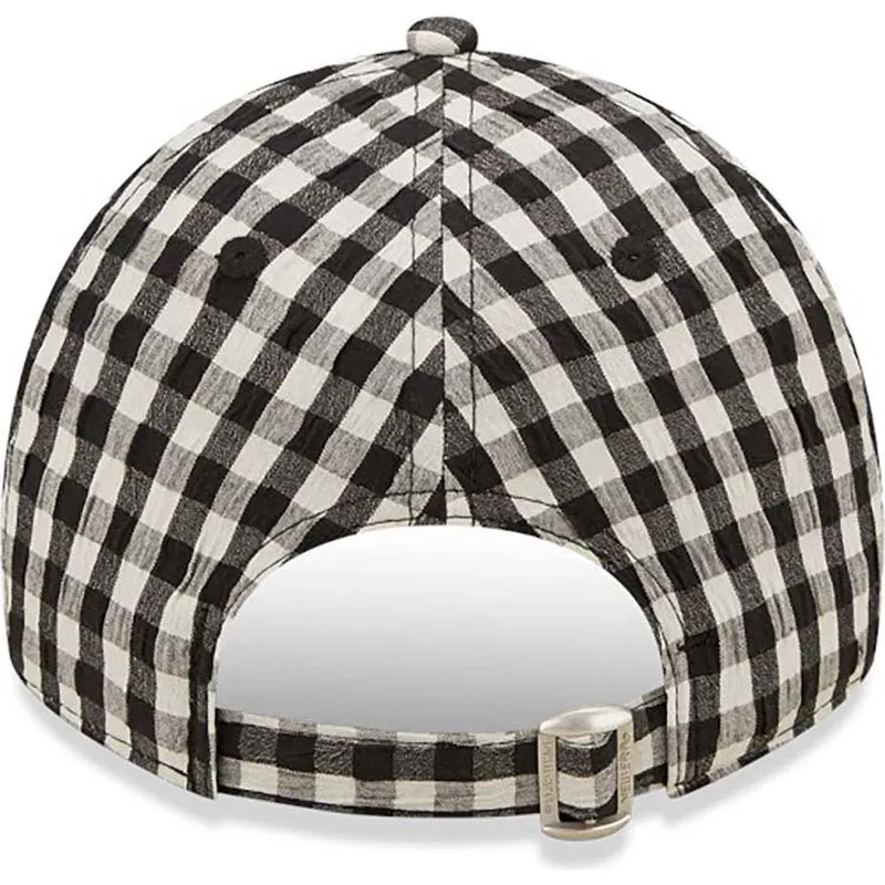 petten-gebogen-zwart-verstelbare-band-9twenty-gingham-van-new-york-yankees-mlb-van-new-era