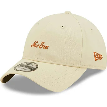 Casquette courbée beige ajustable 9TWENTY Herringbone New Era