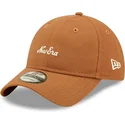 petten-gebogen-bruin-verstelbaar-9twenty-linen-van-new-era
