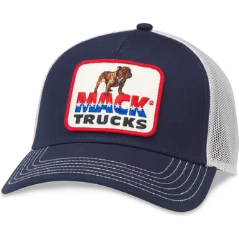 Petten gebogen blauw snapback Mack Trucks Twill Valin Patch van American Needle