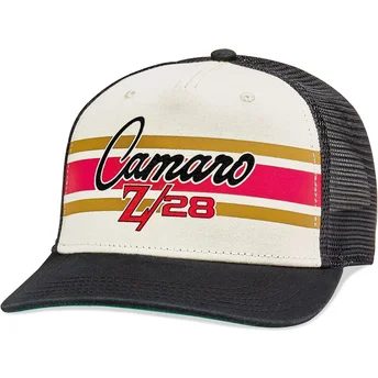 Cappellino trucker bianco e nero snapback Camaro Z28...