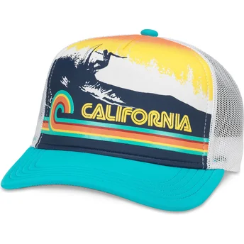 Casquette trucker bleue snapback California Riptide Valin American Needle