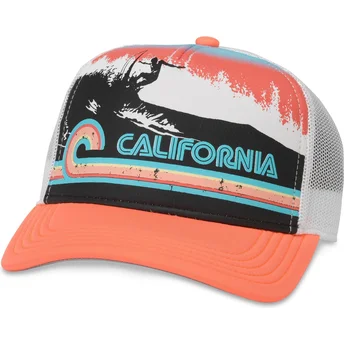 Cappellino trucker arancione snapback California Riptide...