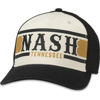 Cappellino trucker bianco e nero snapback Nashville Tennessee Sinclair di American Needle
