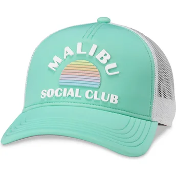 Cappello trucker verde e bianco snapback Malibu Social Club Riptide Valin di American Needle