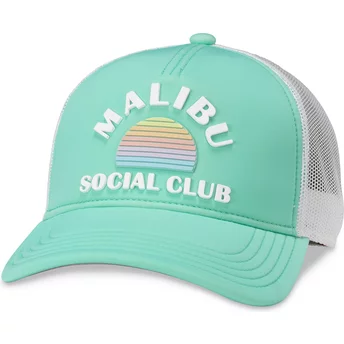 Gorra trucker verde y blanca snapback Malibu Social Club Riptide Valin de American Needle