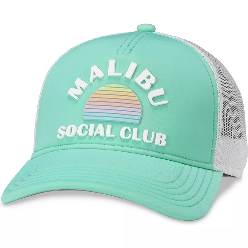 american-needle-malibu-social-club-riptide-valin-green-and-white-snapback-trucker-hat