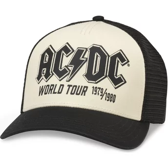Gorra trucker beige y negra snapback AC/DC World Tour Sinclair de American Needle