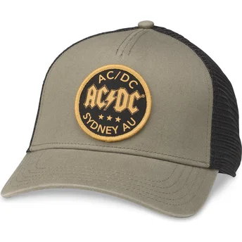 Casquette trucker verte et noire snapback AC/DC Valin American Needle