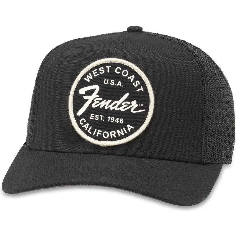 casquette-trucker-noire-snapback-fender-valin-american-needle