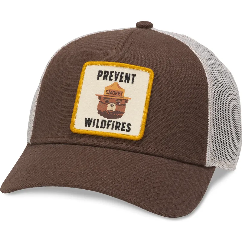 cappellino-trucker-marrone-e-bianco-snapback-smokey-bear-valin-di-american-needle