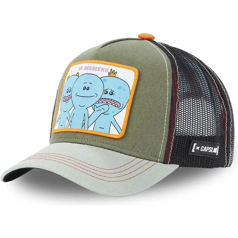 petten-gebogen-groen-snapback-mrm1-mr-meeseeks-rick-en-morty-van-capslab