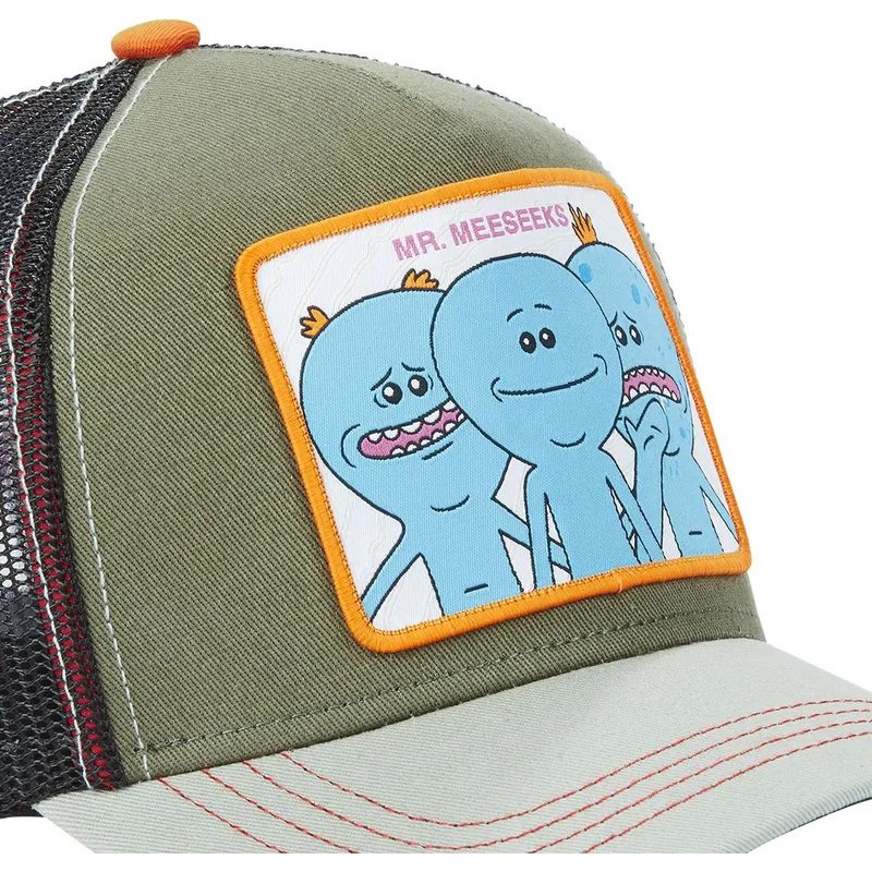 petten-gebogen-groen-snapback-mrm1-mr-meeseeks-rick-en-morty-van-capslab