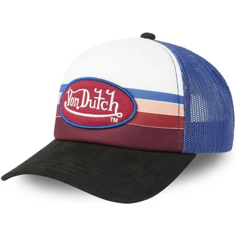 Gorra trucker azul, roja y negra BAN BLU de Von Dutch