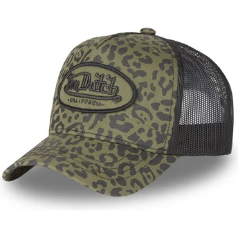 Petten gebogen luipaard snapback van Von Dutch