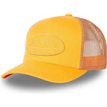 Casquette trucker jaune LOF A4 Von Dutch